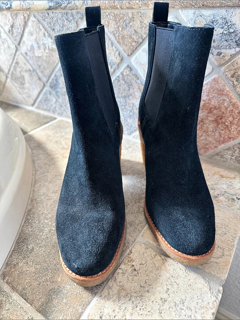 Lauren Ralph Lauren Marianna Black & Brown Heeled Boots US 7